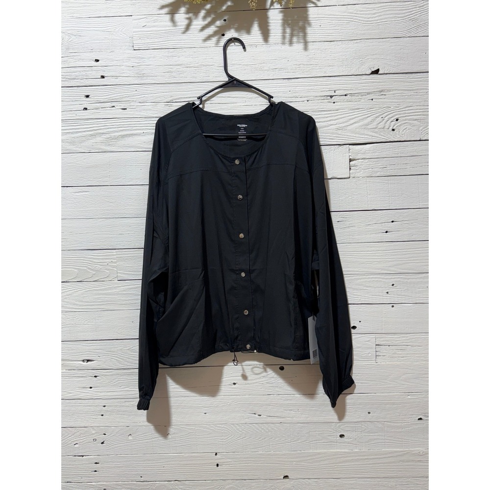 Girlfriend Collective Windbreaker Jacket Womens XXXL Black New  Snap Front